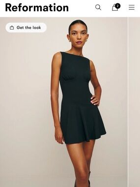 Reformation Mayve Knit Dress Black - Size M